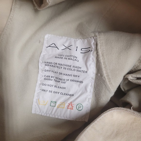 AXIS Pleated Mens Shorts Size 32 Light Yellow - Picture 7 of 9